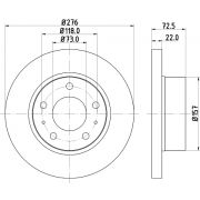 Слика 1 на кочионен диск HELLA PAGID 8DD 355 107-401