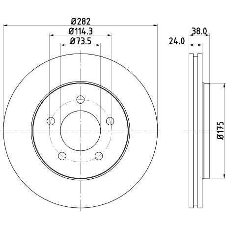 Слика на Кочионен диск HELLA PAGID 8DD 355 107-931