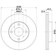 Слика 1 на кочионен диск HELLA PAGID 8DD 355 107-991