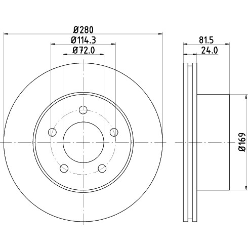 Слика на Кочионен диск HELLA PAGID 8DD 355 108-591