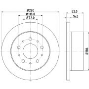 Слика 1 на кочионен диск HELLA PAGID 8DD 355 108-961