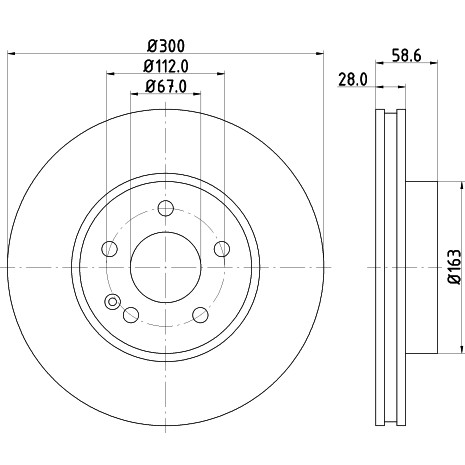 Слика на Кочионен диск HELLA PAGID 8DD 355 110-071