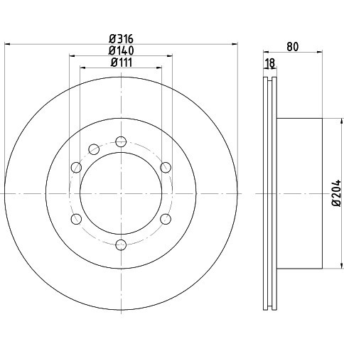 Слика на Кочионен диск HELLA PAGID 8DD 355 110-831