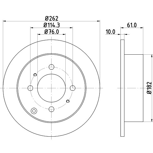 Слика на Кочионен диск HELLA PAGID 8DD 355 110-941