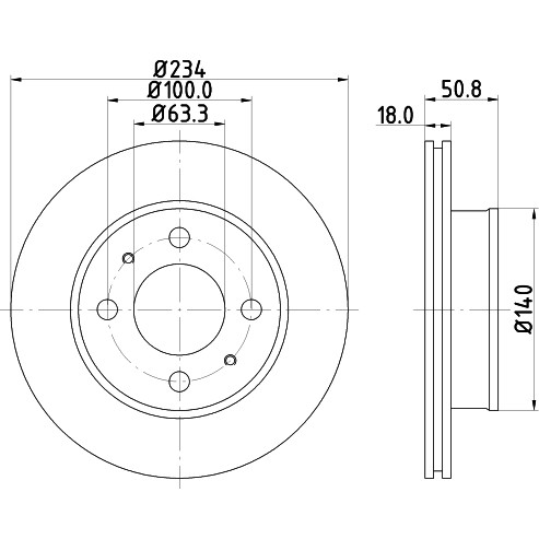 Слика на Кочионен диск HELLA PAGID 8DD 355 112-761