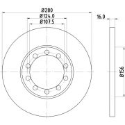 Слика 1 $на Кочионен диск HELLA PAGID 8DD 355 113-291