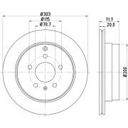 Слика 1 на кочионен диск HELLA PAGID 8DD 355 114-411