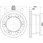 Слика 1 $на Кочионен диск HELLA PAGID 8DD 355 115-551