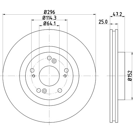 Слика на Кочионен диск HELLA PAGID 8DD 355 116-101