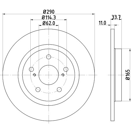 Слика на Кочионен диск HELLA PAGID 8DD 355 116-121