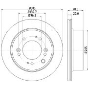 Слика 1 на кочионен диск HELLA PAGID 8DD 355 116-571