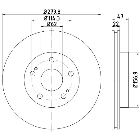 Слика на Кочионен диск HELLA PAGID 8DD 355 116-771