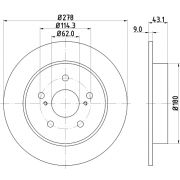 Слика 1 на кочионен диск HELLA PAGID 8DD 355 116-791