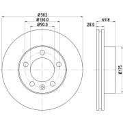 Слика 1 на кочионен диск HELLA PAGID 8DD 355 117-121