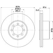 Слика 1 на кочионен диск HELLA PAGID 8DD 355 117-481