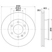 Слика 1 на кочионен диск HELLA PAGID 8DD 355 117-621