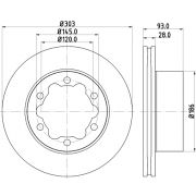 Слика 1 на кочионен диск HELLA PAGID 8DD 355 118-061