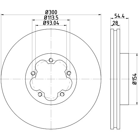 Слика на Кочионен диск HELLA PAGID 8DD 355 118-421