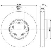 Слика 1 на кочионен диск HELLA PAGID 8DD 355 120-111