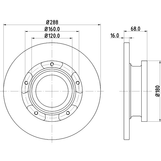 Слика на Кочионен диск HELLA PAGID 8DD 355 120-181