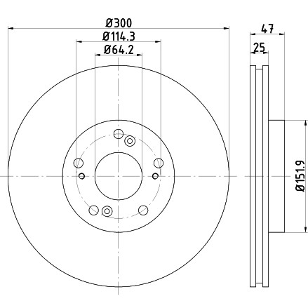 Слика на Кочионен диск HELLA PAGID 8DD 355 125-081