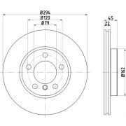 Слика 1 на кочионен диск HELLA PAGID PRO High Carbon 8DD 355 122-931