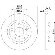 Слика 1 $на Кочионен диск HELLA PAGID PRO High Carbon 8DD 355 127-431