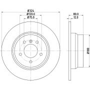 Слика 1 $на Кочионен диск HELLA PAGID PRO High Carbon 8DD 355 127-651