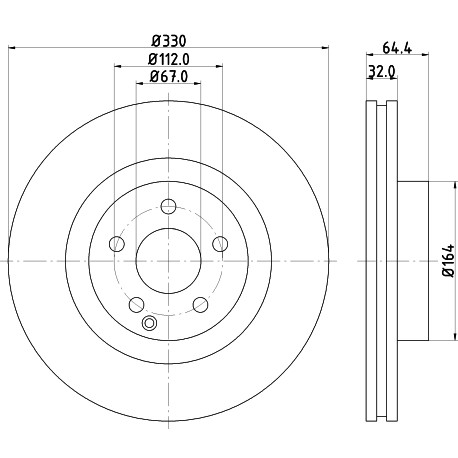 Слика на кочионен диск HELLA PAGID PRO High Carbon 8DD 355 127-921 за Mercedes E-class Estate (s211) E 500 T (211.270) - 306 коњи бензин