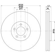 Слика 1 $на Кочионен диск HELLA PAGID PRO High Carbon 8DD 355 128-691