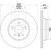 Слика 1 на кочионен диск HELLA PAGID PRO High Carbon 8DD 355 129-641