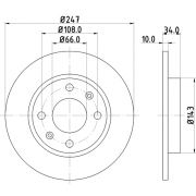 Слика 1 на кочионен диск HELLA PAGID PRO 8DD 355 100-841