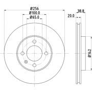 Слика 1 на кочионен диск HELLA PAGID PRO 8DD 355 101-321