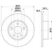 Слика 1 на кочионен диск HELLA PAGID PRO 8DD 355 101-971