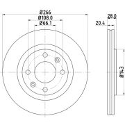 Слика 1 на кочионен диск HELLA PAGID PRO 8DD 355 102-051