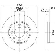 Слика 1 на кочионен диск HELLA PAGID PRO 8DD 355 102-511