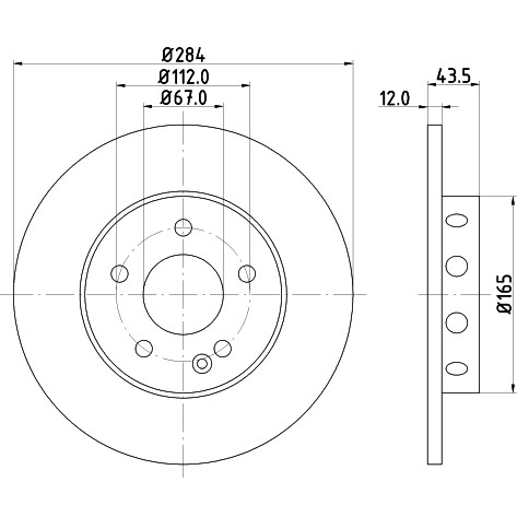 Слика на Кочионен диск HELLA PAGID PRO 8DD 355 102-951