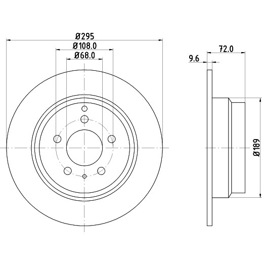 Слика на кочионен диск HELLA PAGID PRO 8DD 355 103-701 за Volvo 850 (LS) 2.3 Turbo - 231 коњи бензин