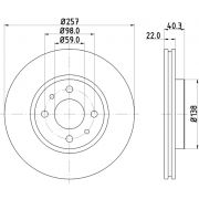 Слика 1 на кочионен диск HELLA PAGID PRO 8DD 355 103-971