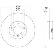 Слика 1 на кочионен диск HELLA PAGID PRO 8DD 355 104-091