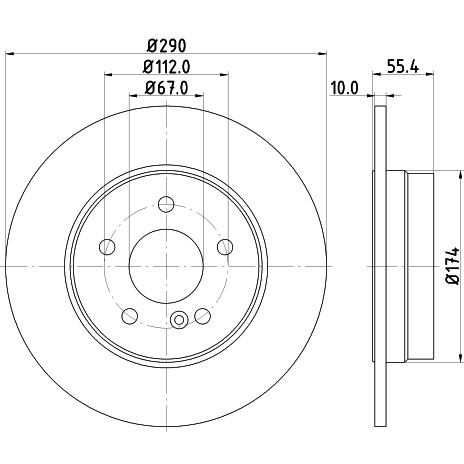 Слика на Кочионен диск HELLA PAGID PRO 8DD 355 104-321