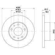 Слика 1 на кочионен диск HELLA PAGID PRO 8DD 355 104-391