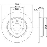 Слика 1 на кочионен диск HELLA PAGID PRO 8DD 355 104-501