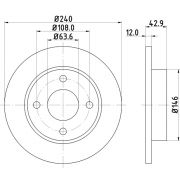 Слика 1 на кочионен диск HELLA PAGID PRO 8DD 355 104-631