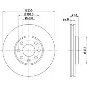 Слика 1 на кочионен диск HELLA PAGID PRO 8DD 355 106-051