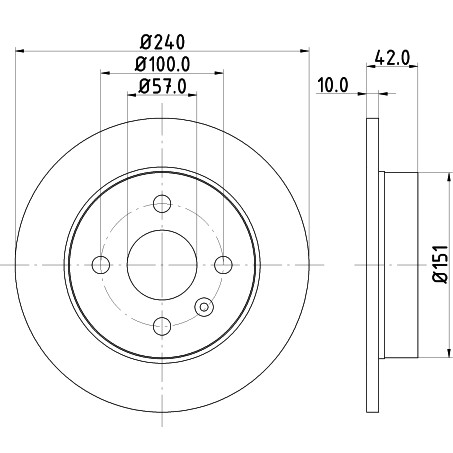 Слика на кочионен диск HELLA PAGID PRO 8DD 355 106-091 за Opel Astra H GTC 2.0 Turbo - 200 коњи бензин