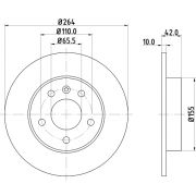 Слика 1 на кочионен диск HELLA PAGID PRO 8DD 355 106-111