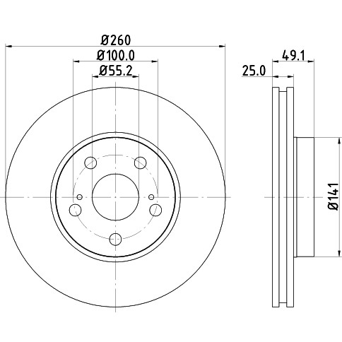 Слика на Кочионен диск HELLA PAGID PRO 8DD 355 106-511