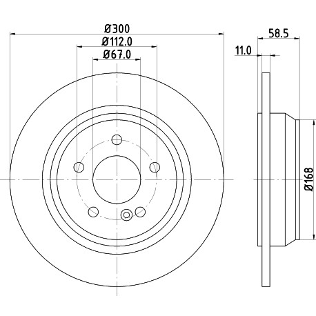 Слика на кочионен диск HELLA PAGID PRO 8DD 355 106-891 за Mercedes S-class Saloon (w220) S 400 CDI (220.028, 220.128) - 260 коњи дизел