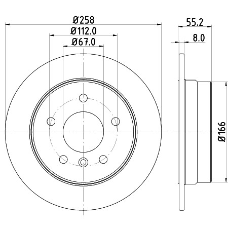 Слика на Кочионен диск HELLA PAGID PRO 8DD 355 106-951